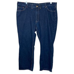 Carhartt Relaxed Fit Jeans Mens Size 44 x 30 Dark Wash Sturdy 100% Cotton